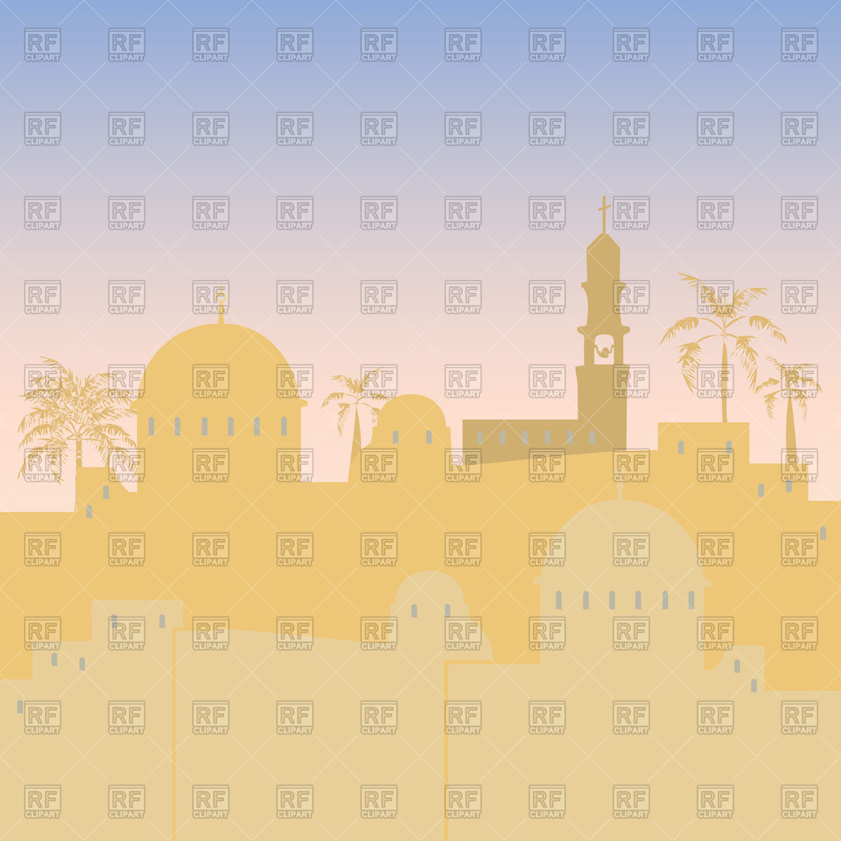 1200x1200 Jerusalem Israel Skyline Silhouette Flat Design Vector Image