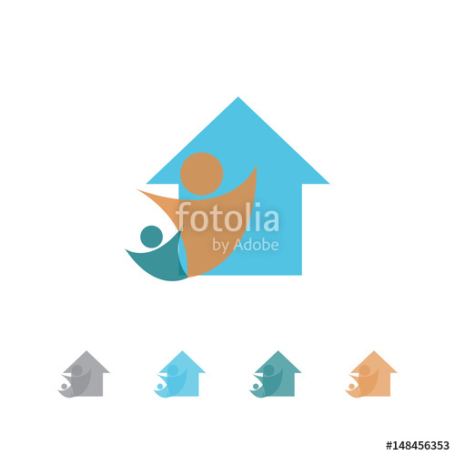 500x500 Joy Home People Logo Vector Stock Image And Royalty Free Vector
