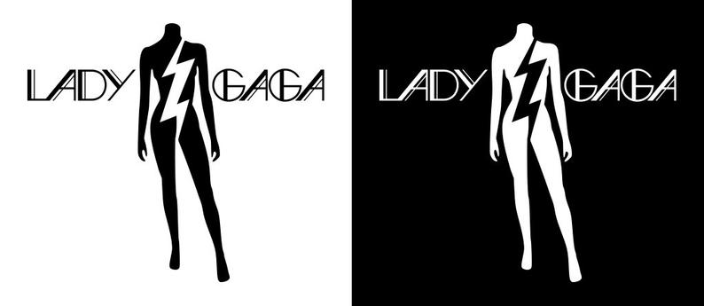 794x345 Lady Gaga Logo Text Vector Format Plus Png Etsy
