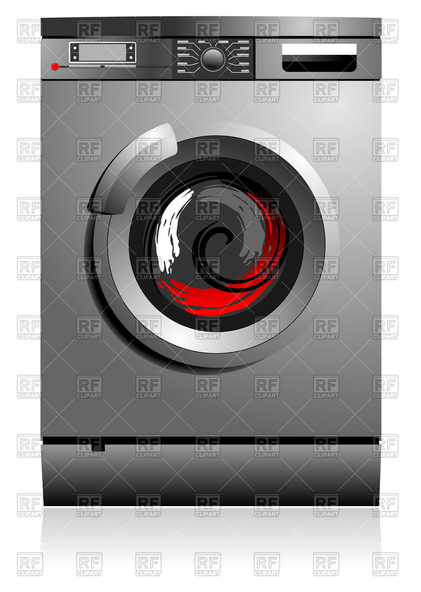 853x1200 Metal Washing Machine Vector Image Of Objects Leonido