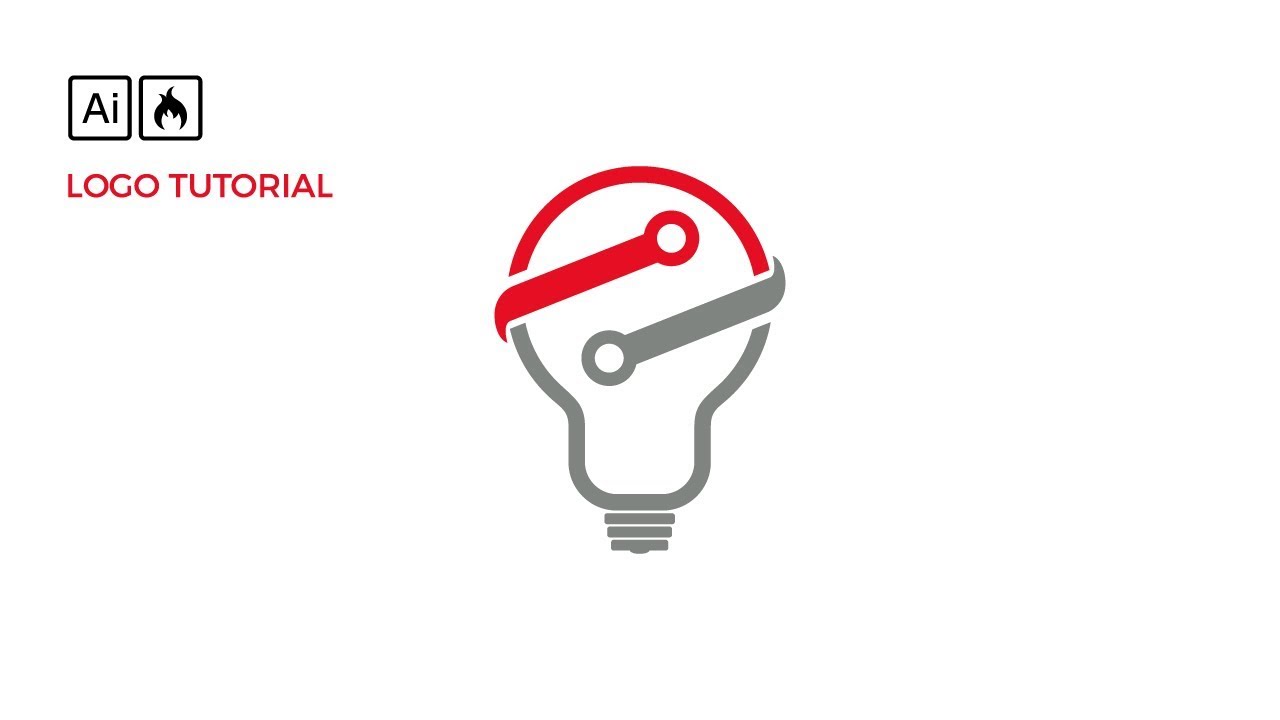 1280x720 Electrician Logo Light Bulb Vector Adobe Illustrator Tutorial