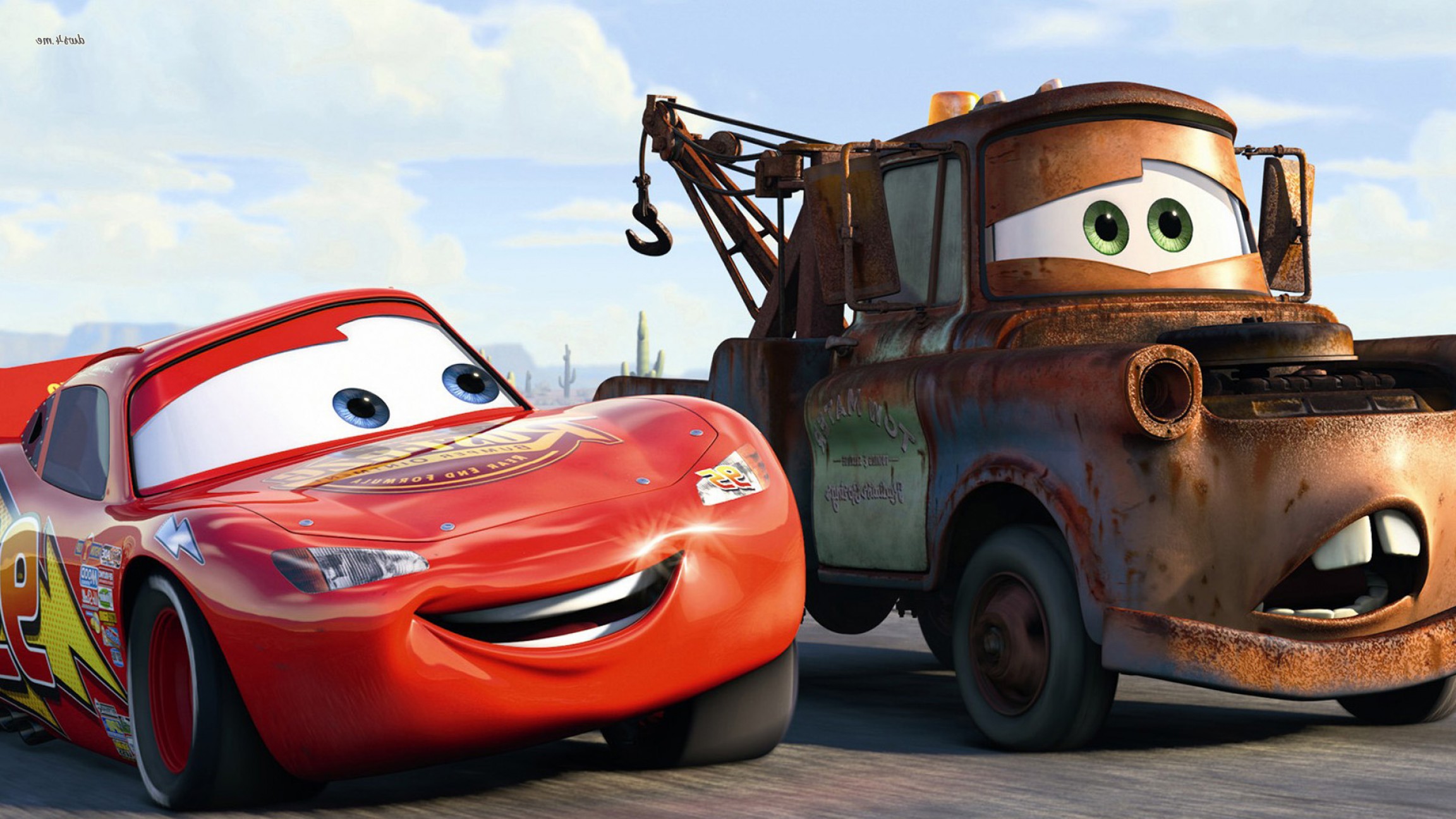 2304x1296 Lightning Mcqueen And Mater Cars Handandbeak