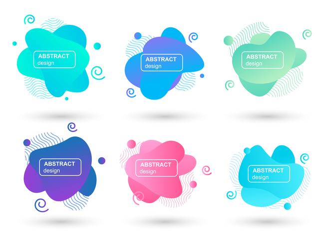 653x490 Set Of Abstract Liquid Shapes Modern Graphic Elements Fluid