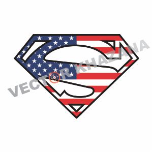 301x301 America Flag With Superman Vector Logo
