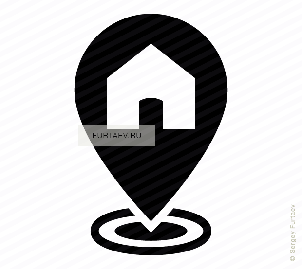 620x553 Home Map Pointer Vector Icon