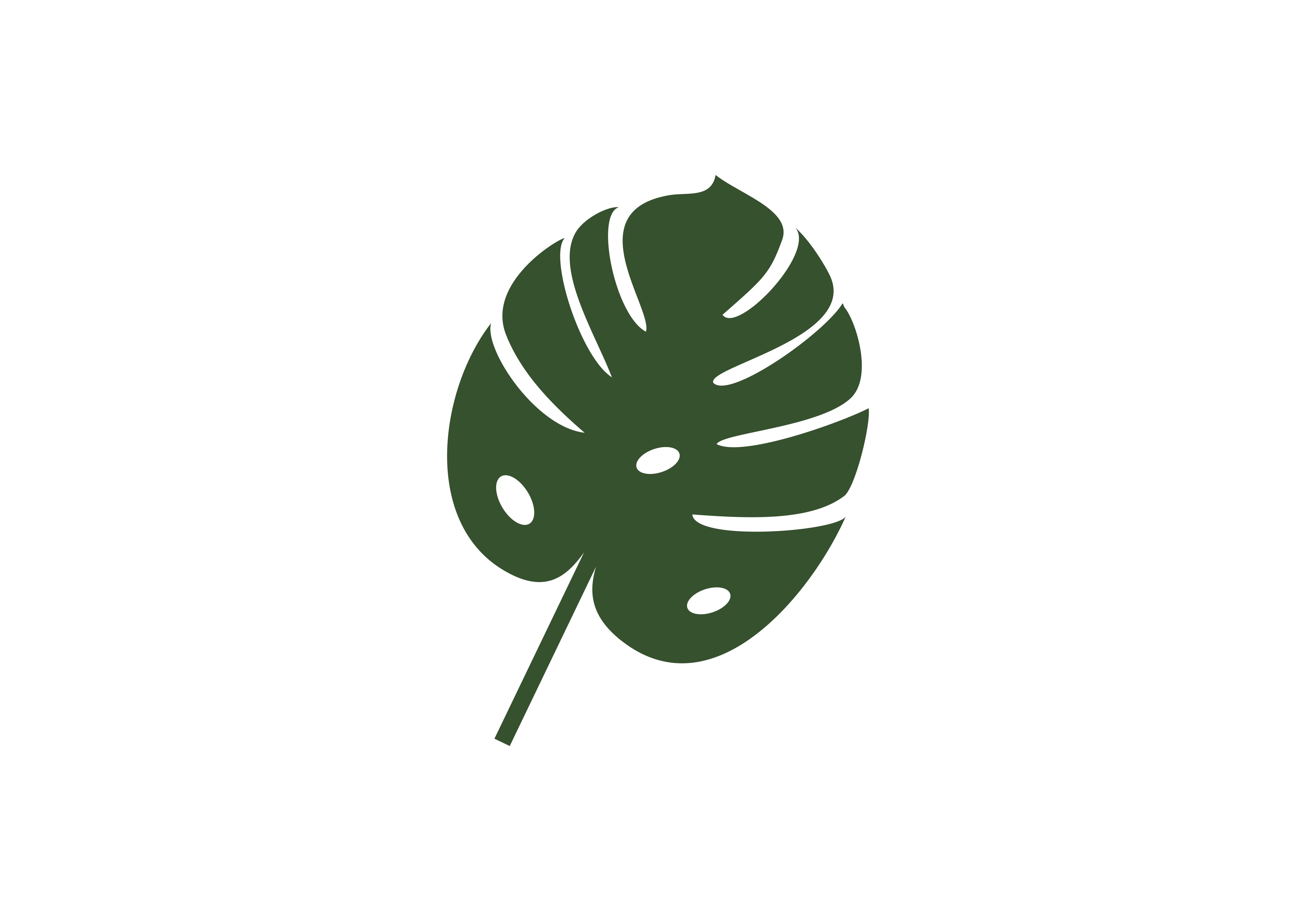 5000x3500 Monstera Leaf Logo Vector Graphic