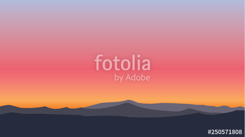 500x281 Mountain Landscape Design In The Morning Vector Landscape