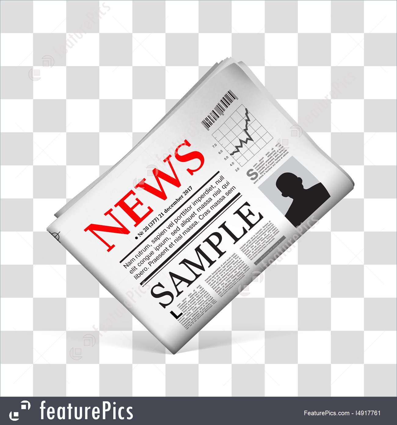 1300x1391 Blank Newspaper Vector Illustration