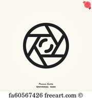 180x195 Free Art Print Of Camera Objective Icon