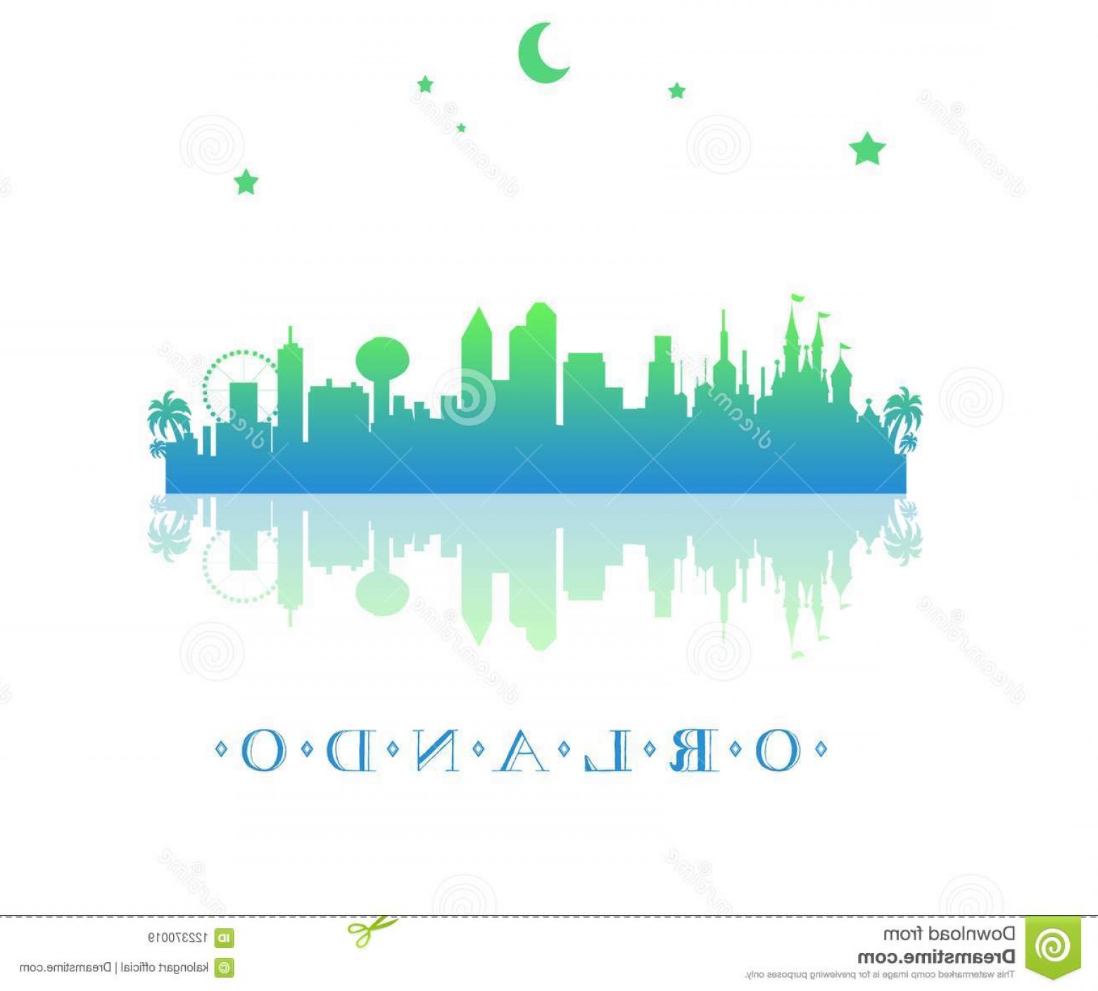 1560x1407 Logo Landmark Skyline Silhouette City Editable Orlando Color