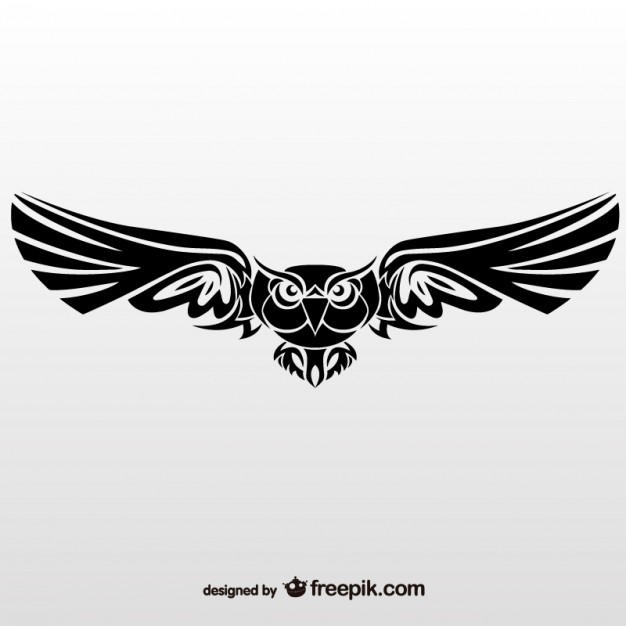 626x626 Tribal Owl Vector Free Download