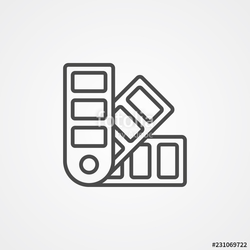 500x500 Pantone Vector Icon Sign Symbol Stock Image And Royalty Free