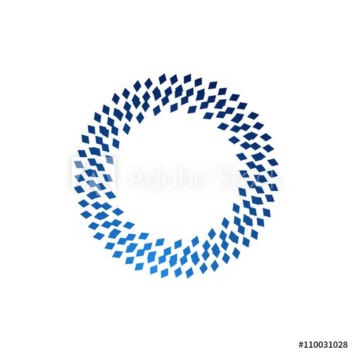 500x500 Abstract Pixel Circle Star