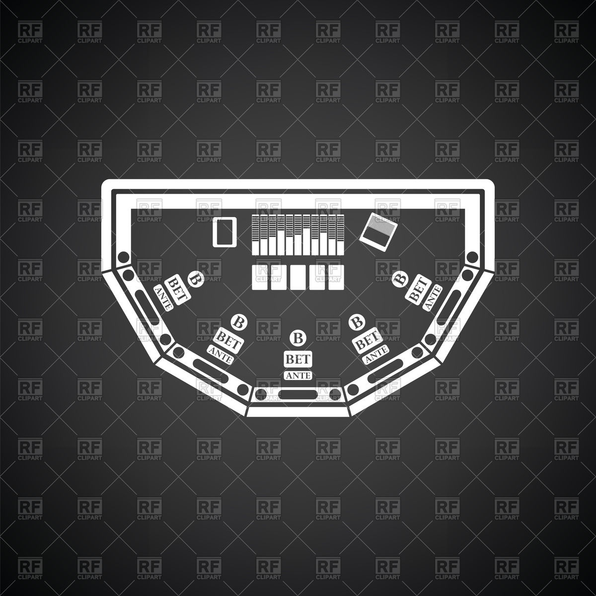 1200x1200 Poker Table Icon Vector Image Of Signs, Symbols, Maps Angelp