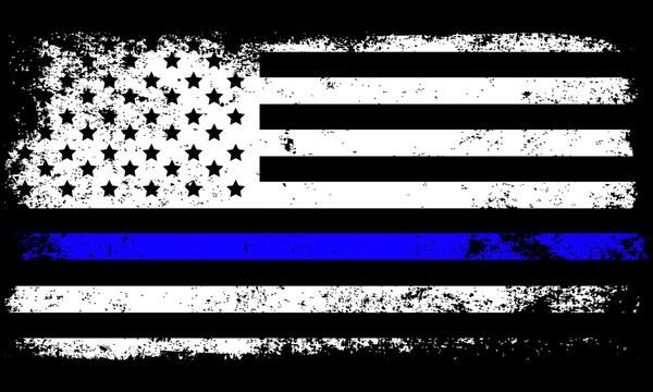 600x360 Distressed Cop Flag Decal Herotees Graphics Police Flag
