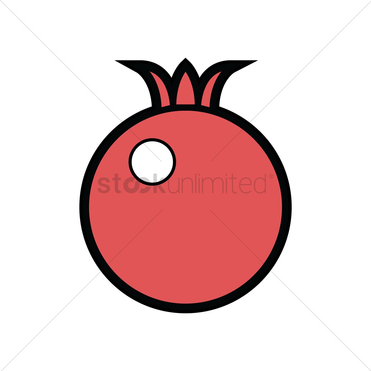 1300x1300 Pomegranate Vector Image