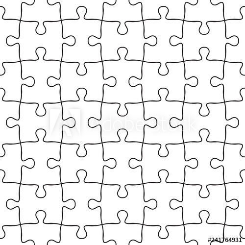 500x500 Vector Seamless Jigsaw Puzzle Pattern Seamless Background