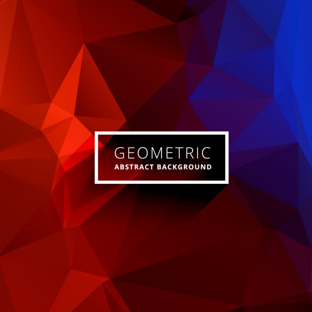 626x626 Red Blue Geometric Triangular Background Vector Free Download