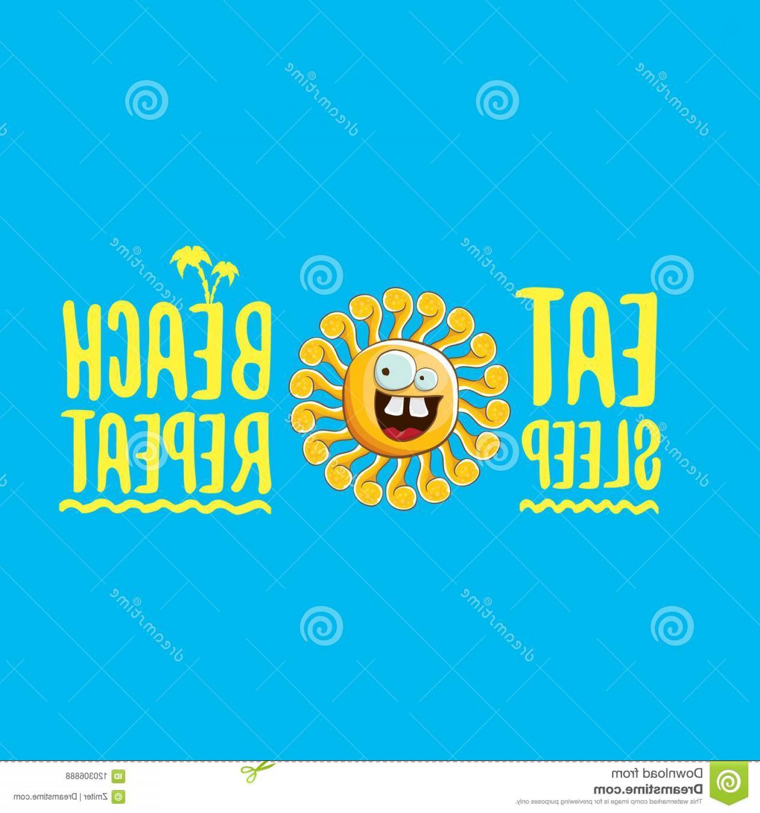 1560x1668 Eat Sleep Beach Repeat Vector Concept Illustration Summer Poster