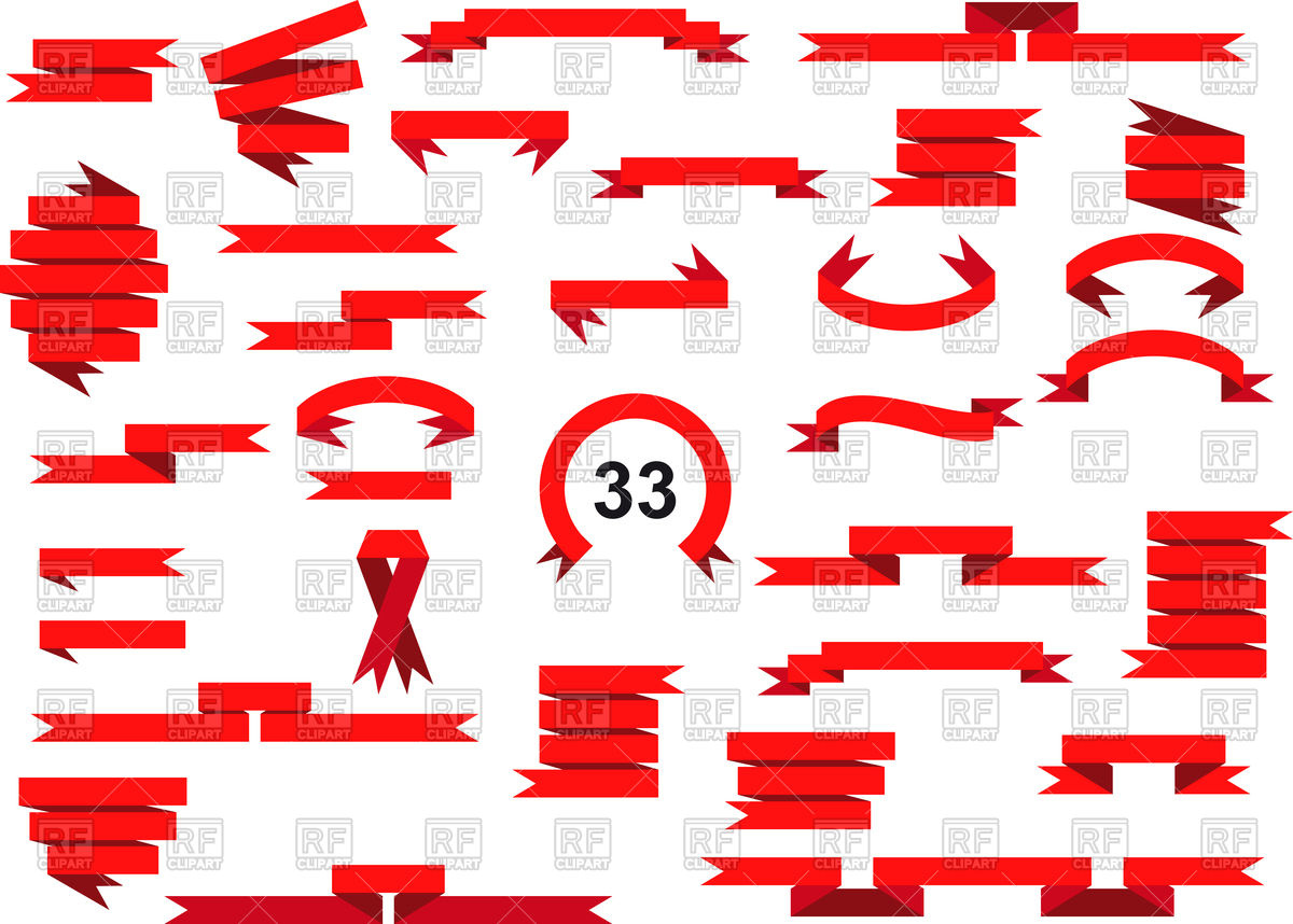 1200x858 Red Ribbon Banners Vector Image Of Design Elements Sharpner