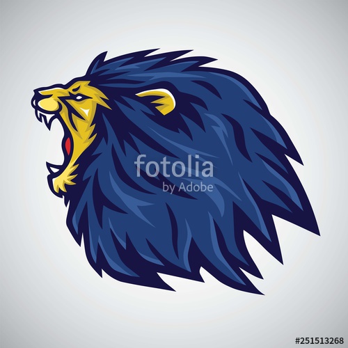 500x500 Roaring Lion Logo Vector Stock Image And Royalty Free Vector
