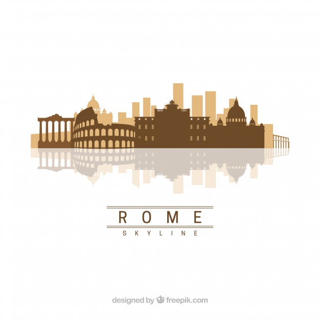 626x626 Rome Skyline Design Vector Free Download
