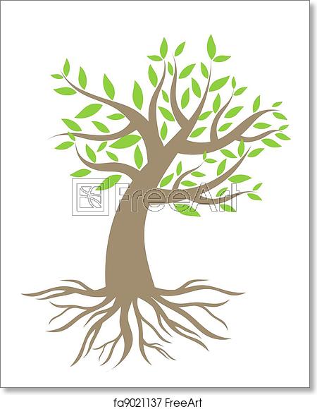 450x580 Free Art Print Of Tree With Roots Tree With Roots Vector