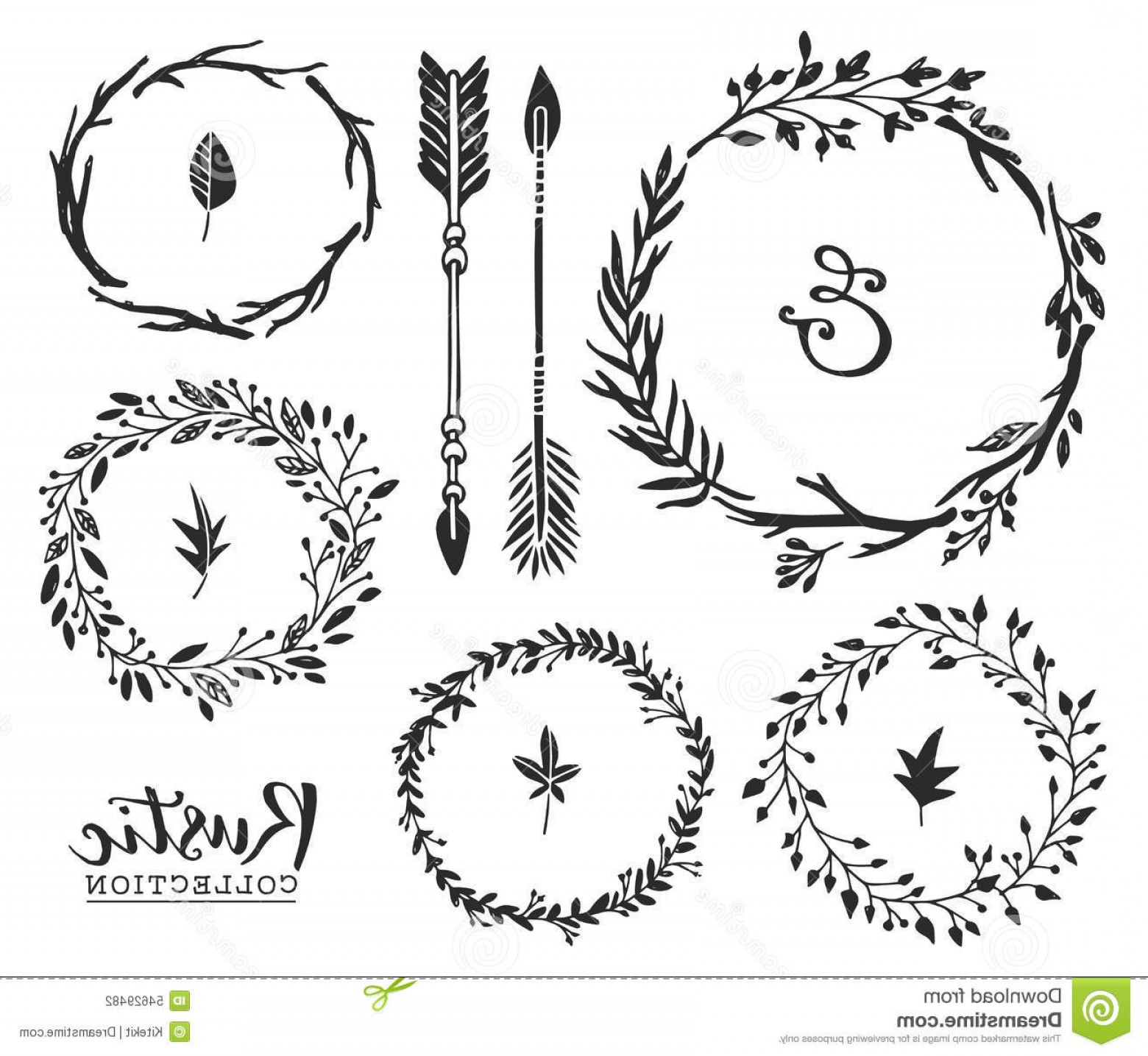 1560x1435 Rustic Wreath Vector Clip Art Lamaison
