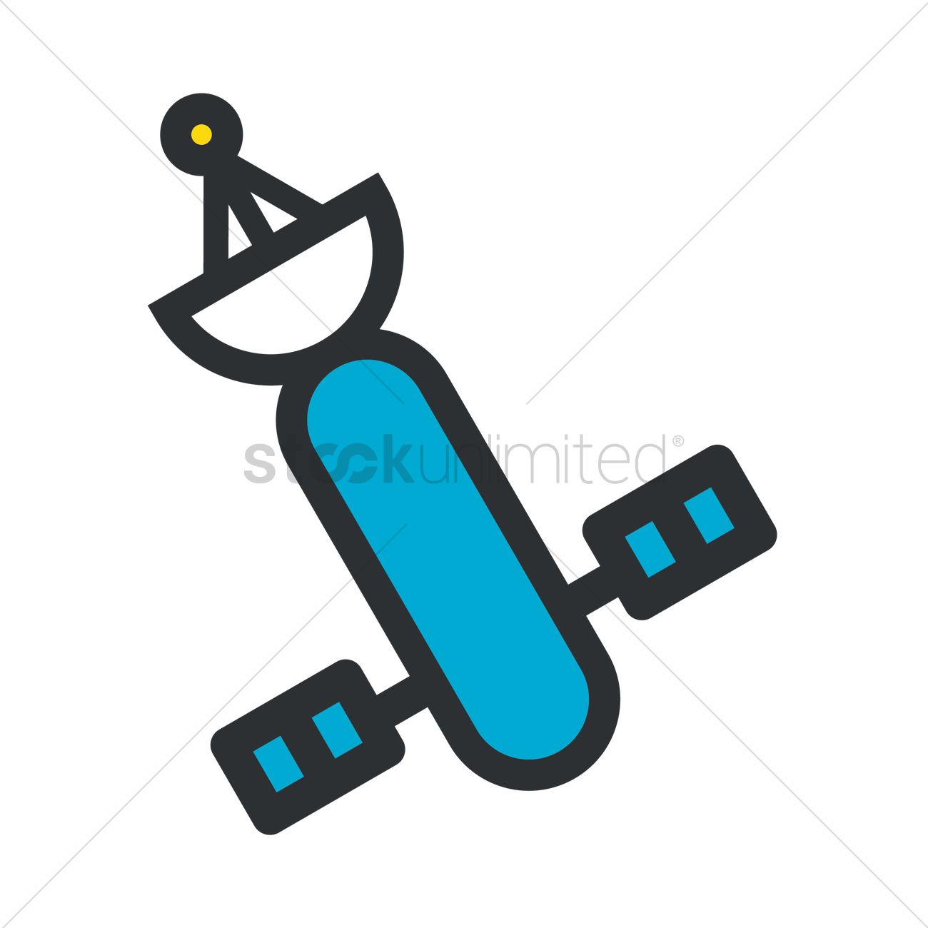 1300x1300 Space Satellite Icon Vector Image