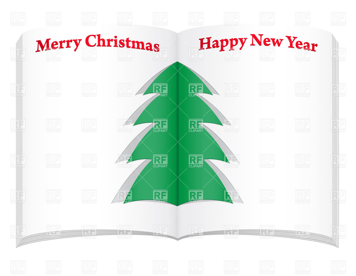 1200x933 Open Notebook With Simple Christmas Tree Vector Image Of Objects