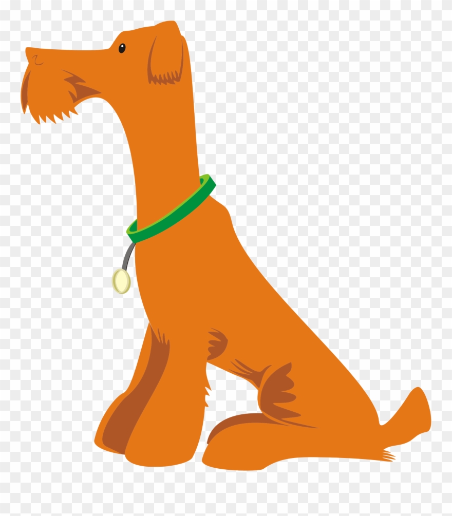 880x1005 Orange Dog Sitting Clip Art