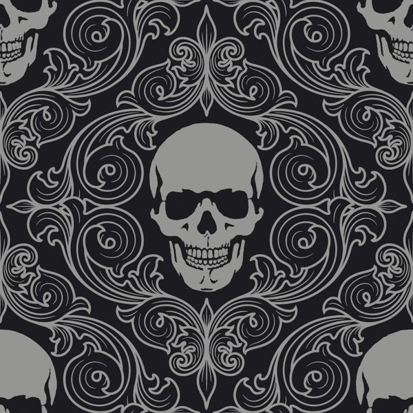 600x600 Skull Theme Background