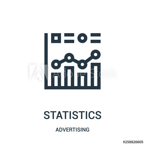 500x500 Statistics Icon Vector From Advertising Collection Thin Line