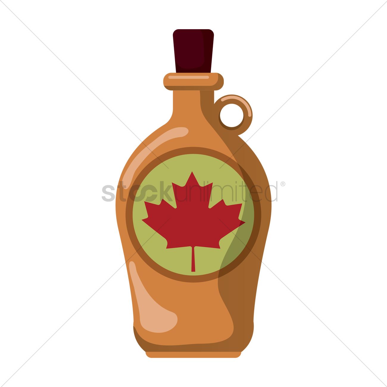 1300x1300 Bottle Of Maple Syrup Vector Image