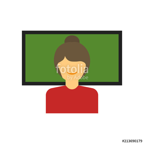 500x500 Teacher Icon Vector Sign And Symbol Isolated On White Background