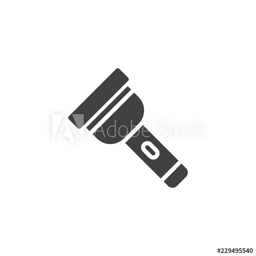 500x500 Flashlight Vector Icon Filled Flat Sign For Mobile Concept