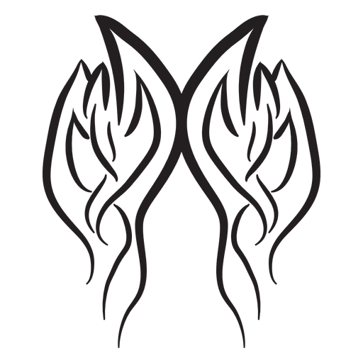 512x512 Tribal Fire Pinstripes Stroke Abstract