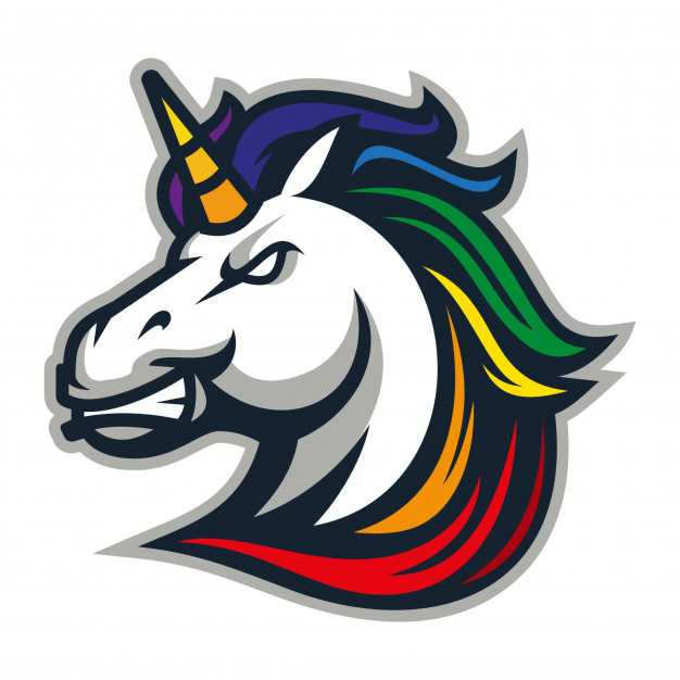 626x626 Unicorn Head Sport Vector Premium Download