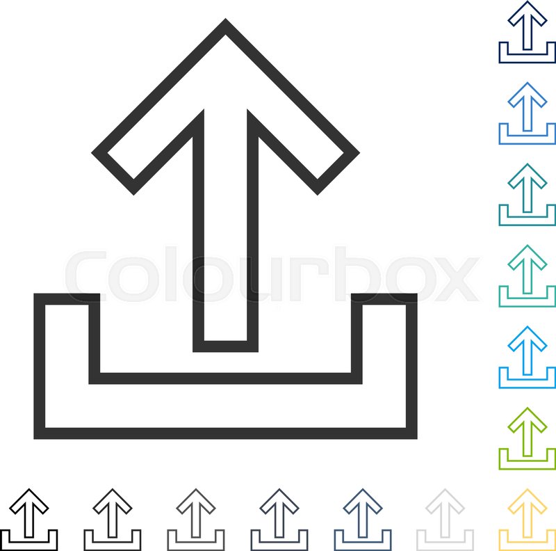 800x792 Upload Icon Vector Illustration Style Stock Vector Colourbox