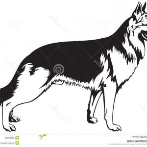 300x300 Photostock Vector German Shepherd Dog Icon Set In Geometric Modern