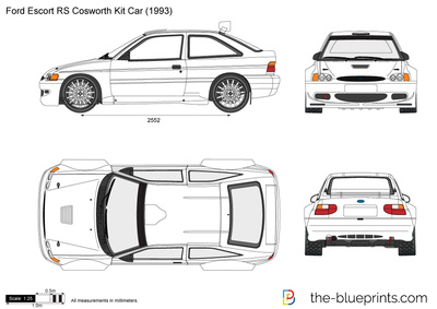 400x283 Ford Escort Rs Cosworth Kit Car Vector Drawing