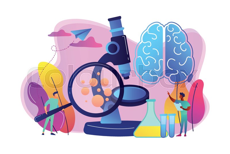 800x534 Tiny People Scientists Study Stock Vector Colourbox