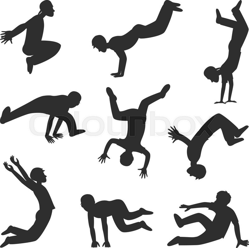 800x798 Parkour People Vector Parkour People Stock Vector Colourbox