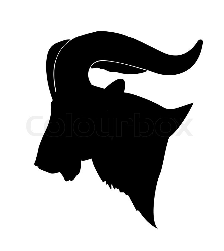 716x800 Vector Silhouette Of The Mountain Ram Stock Vector Colourbox