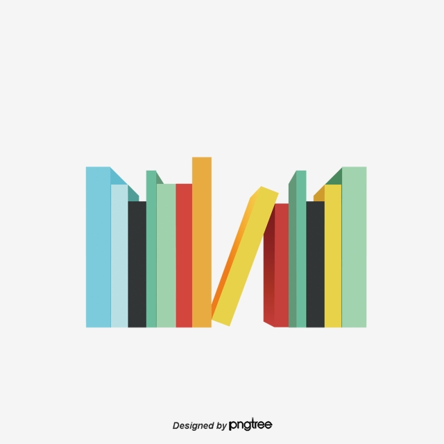 640x640 Vertical Books On Vector Plane, Book, Cartoon Books, Flat Png