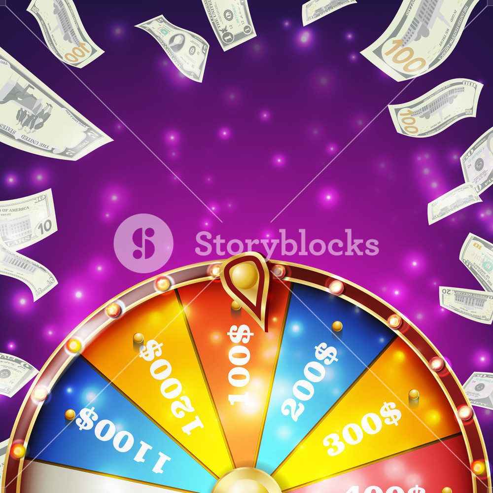 1000x1000 Wheel Of Fortune Banner Vector Win Fortune Roulette Victory
