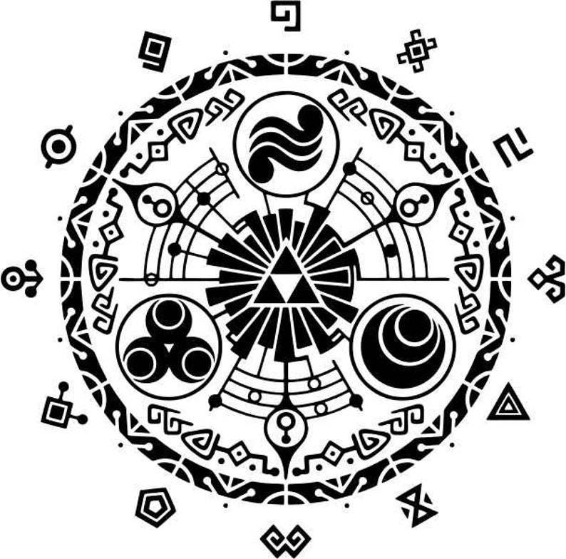 794x784 Legend Of Zelda Magic Circle Vector Etsy