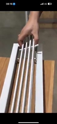 Cửa gió nan thẳng 2 khung dạng chốt bi kích thước 1000x150mm