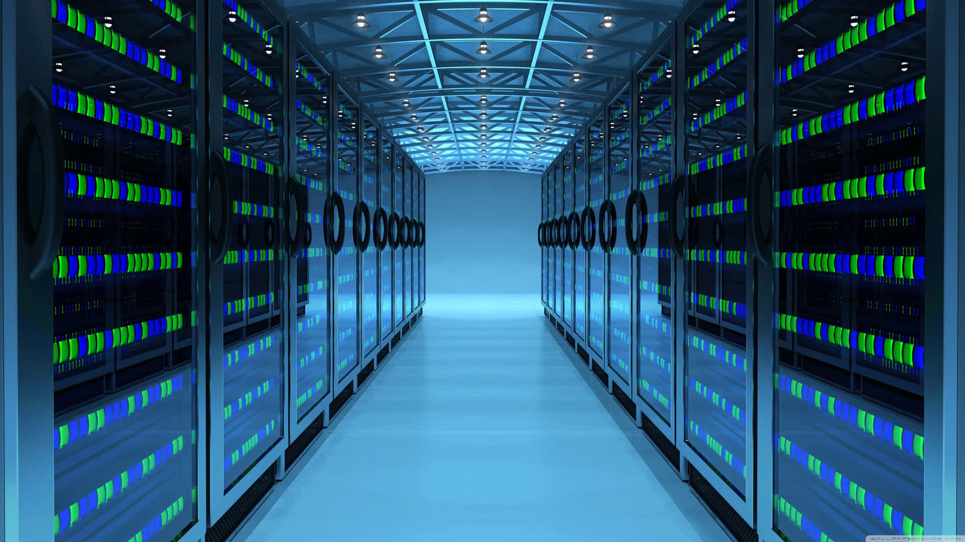 4k Tech Data Center Tapet: Giv dit tech-data center et teknisk udseende med dette 4k-tapet. Wallpaper