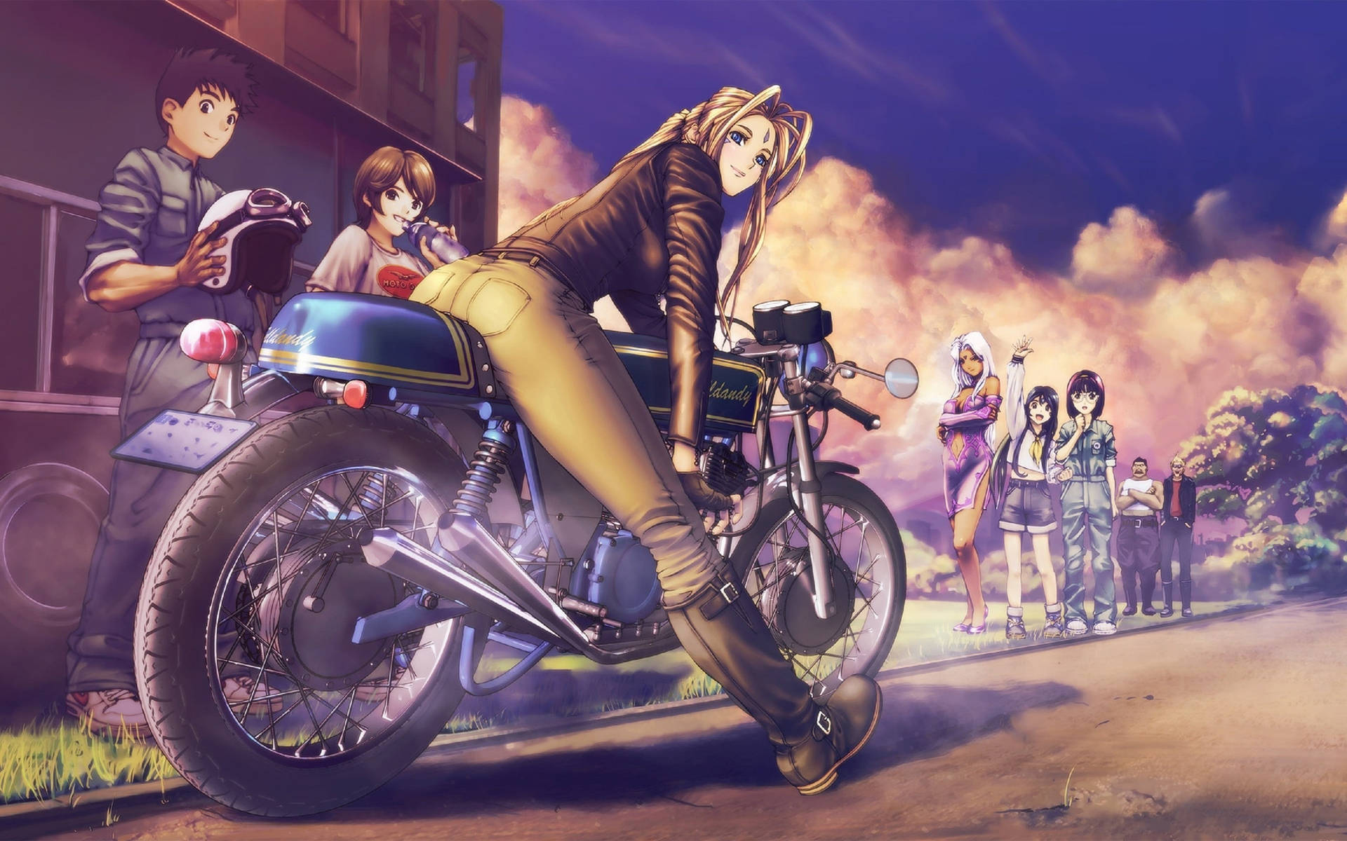 Ah Min Gudinde Belldandy Cafe Racer Wallpaper